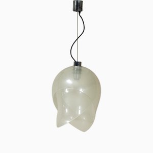 LS 178 Pendant Lamp in Bubble Crystal by Carlo Nason, Italy 1970s