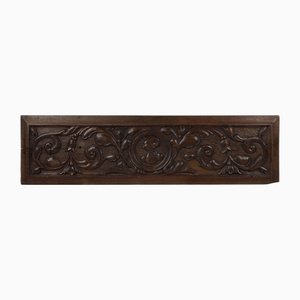 17th Century Gothic Sculpted Oak Panel, Belgium