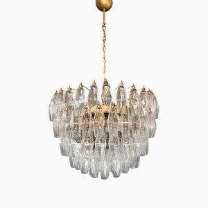 Lampadario in vetro di Murano con 111 Polyedry, anni '90