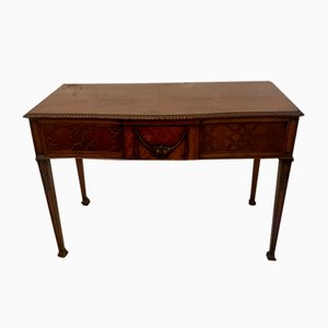 Consolle vittoriana antica in mogano intagliato, fine XIX secolo