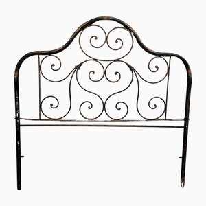 19th Century Bristol Wrought Iron Headboard with Floral Motifs, United Kingdom, 1890s