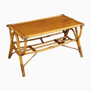 Italian Coffee Table in Bamboo, 1970s