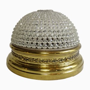 French Plafoniére Ceiling Light in Brass, 1890s