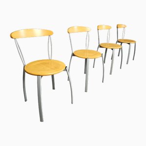 Sillas de comedor italianas posmodernas, años 90. Juego de 4