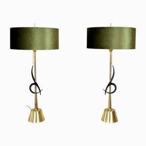 Große Mid-Century Modern Hollywood Regency Tischlampen von Rembrandt Lamp Company, USA, 1950er 2er Set