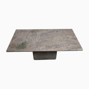 Mesa de centro belga vintage de granito rosa, años 80