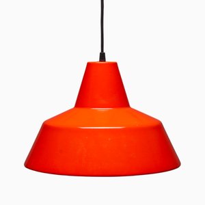 Orange Enamel Pendant from Louis Poulsen, 1969