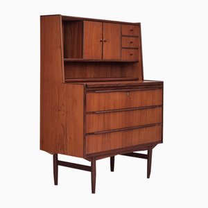 Danish Chest of Drawers with a Mirror Inside in Teak Wood, 1960s