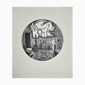 Gianpaolo Berto, Die Katze, Radierung, 1974