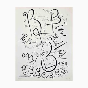 Rafael Alberti, Letter B, Lithograph, 1972