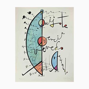 Rafael Alberti, Letter Q, Lithograph, 1970s