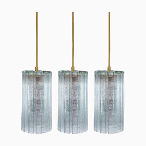 Lustre Tubes en Verre de Doria Leuchten, Allemagne, 1970