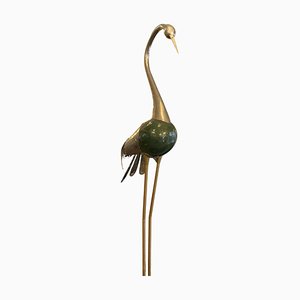 Vintage Brass and Resin Heron by Antonio Pavia, 1970