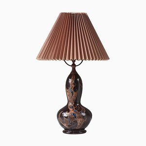 Møller & Bøgely zugeschriebene Jugendstil Tischlampe aus Keramik, Dänemark, 1910er