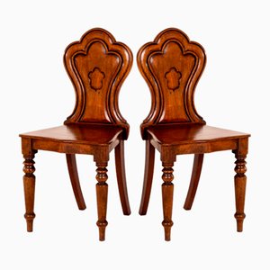 Mahagoni Hallenstühle, 2er Set