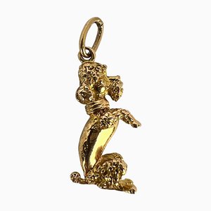 Poodle Dog Charm Pendant, 1950s