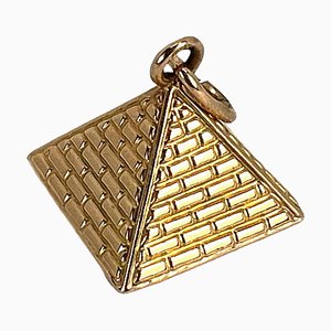 Ägyptischer Pyramiden-Anhänger aus 18 Karat Roségold, 1950er