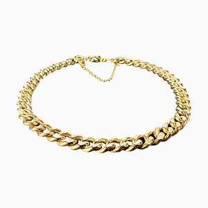Bracelet Chaîne à Maillons Gourmettes en Or Jaune 18 Carats, 1950s