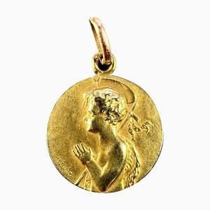 Französischer 18 Karat Gelbgold Tairac Saint John the Baptist Charm Anhänger, 1890er