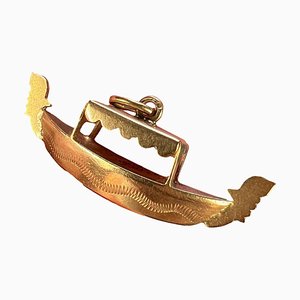 Italienischer Gondola Charm Anhänger aus 18 Karat Gelbgold, 1950er