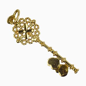 18 Karat Gelbgold Anhänger mit Herz-Anhänger, 1960er