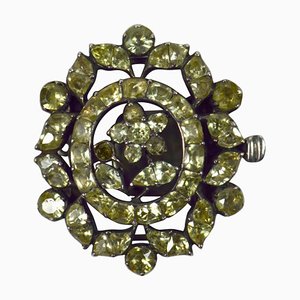 Cierre floral de crisoberilo portugués de plata, década de 1750
