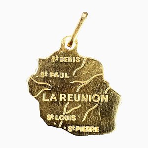 Colgante Charm francés de la isla de La Reunión en oro amarillo de 18 kt, años 60