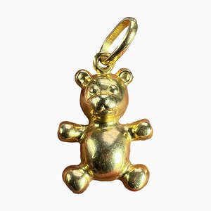 Colgante de peluche francés en oro amarillo de 18 kt, años 80