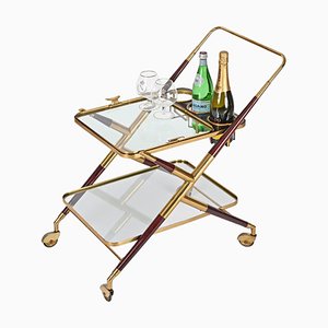 Midcentury Italian Bar Cart by Cesare Lacca, 1950
