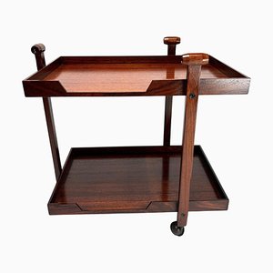 Carrello bar CR20 in legno di Franco Albini per Poggi, 1958
