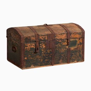 Antique Chest in Green Patina, 1900