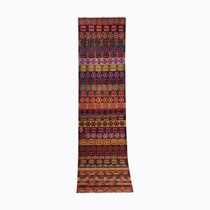 Turkish Tribal Flat Woven Striped Kilim Runner Rug