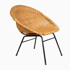Wicker Rattan Armchair, 1970s