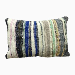 Oushak Kilim Lumbar Cushion Cover, 1960s