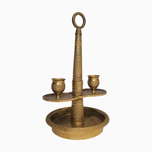 Carlos X Ormolu Bouillotte Candleholder, France, 19th Century