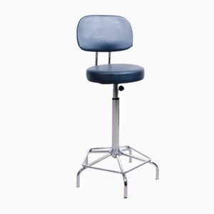 Vintage Office Chair Swivel and Adjustable Stool, 1970s