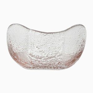 Schwedische Vintage Glasschale von Christer Sjögren für Lindshammar Glasbruk, 1970er