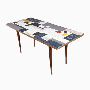 Mesa de centro Mid-Century de mosaico de Ilse Möbel, años 50