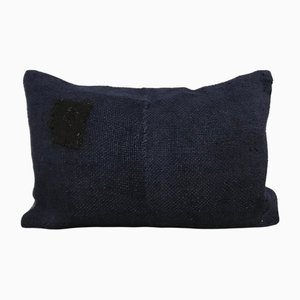 Vintage Hemp Navy Blue Cushion Cover, 1960s