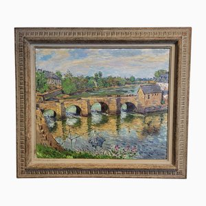 The Bridge of Saint Goustan, 1890s-1910s, Oil on Canvas