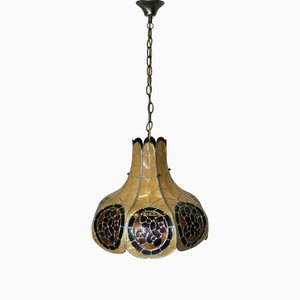 Pop Art Tiffany Style Moulded Leaded Ceiling Shade, 1960s