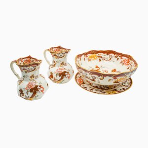 Englisches Vintage Keramik Dessertservice, 1970er, 4er Set