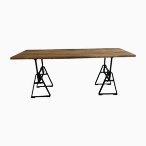 Table Console en Bois et Métal