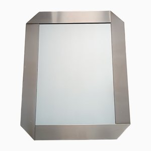 Miroir Mural Rectangulaire en Chrome attribué à Gaetano Sciolari pour Valenti, 1970s
