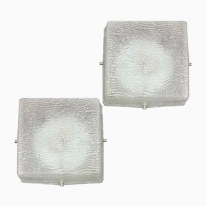Glass Wall Lamps from Kalmar, 1960s, Set of 2