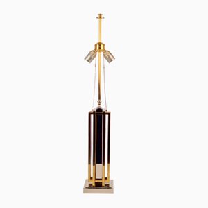 Regency Style Brass and Chrome Table Lamp by Willy Daro, 1970s