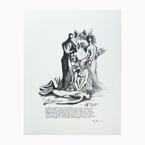 Mac Zimmermann, Composition, 1966, Original Lithograph