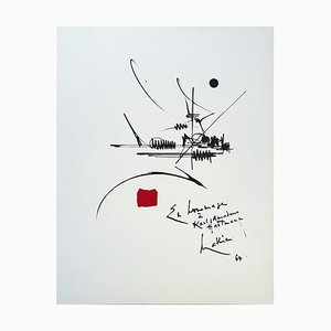 Georges Mathieu, Composition, 1966, Original Lithograph