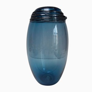Grand Vase Studio Art Iriscédent en Verre, 1980s