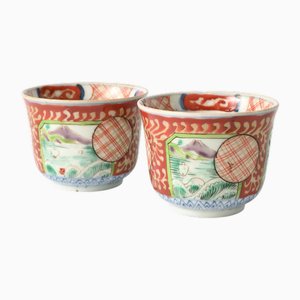 Japanese Meiji Period Arita Porcelain Cups, Set of 2